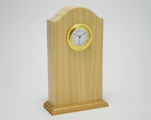 トールペイント　白木　置き時計